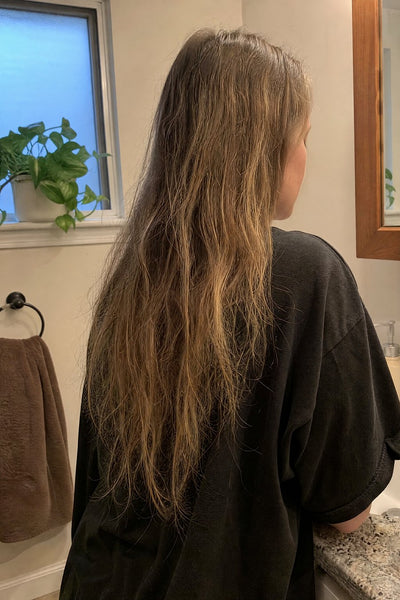 Hair like straw — before